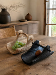 Handcrafted Willow Wood Carry Tray