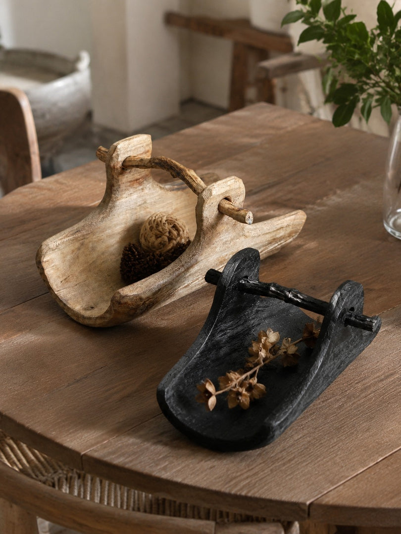 Handcrafted Willow Wood Carry Tray