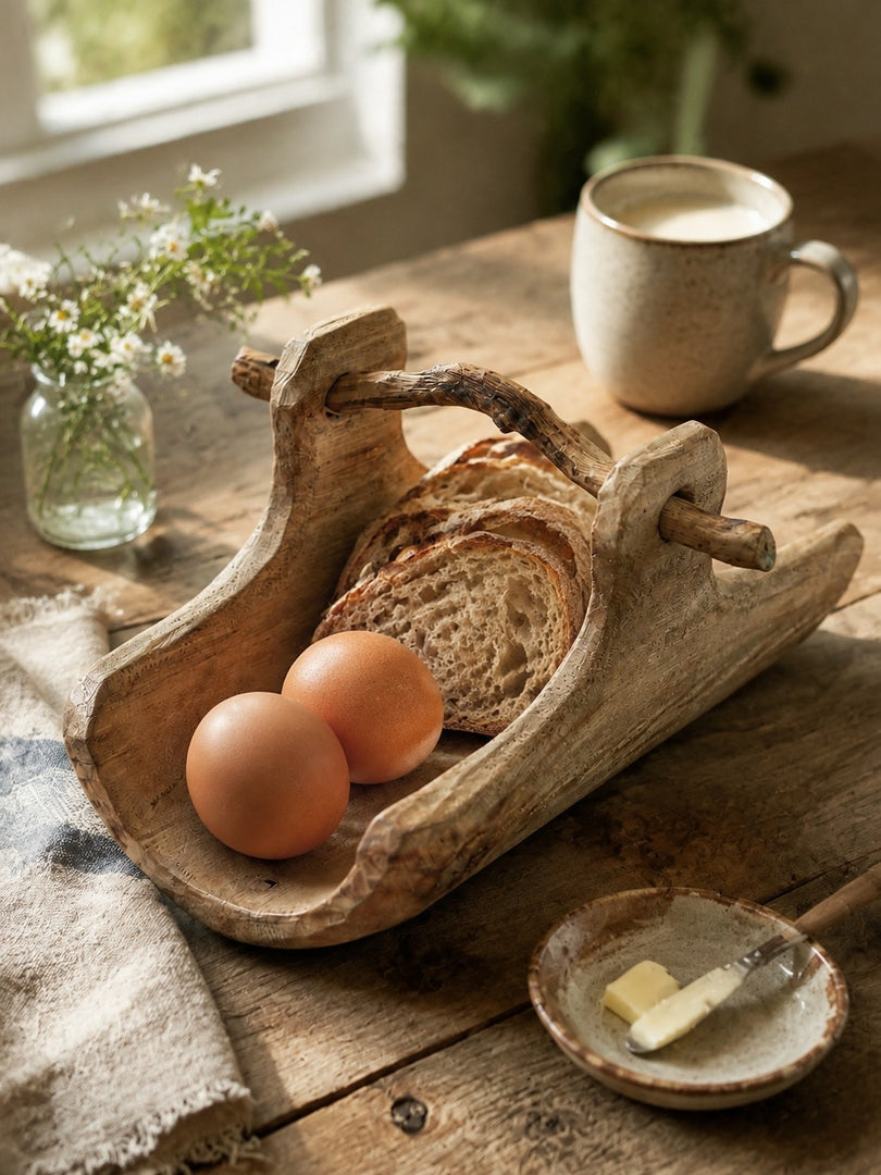 Handcrafted Willow Wood Carry Tray