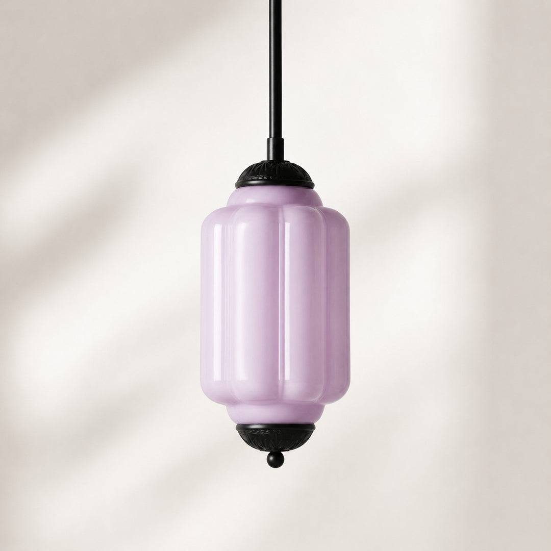 Eloise Vintage inspiriertes gewelltes Milchglas-Anhänger - modernes Akzentlicht für Küche und Schlafzimmer