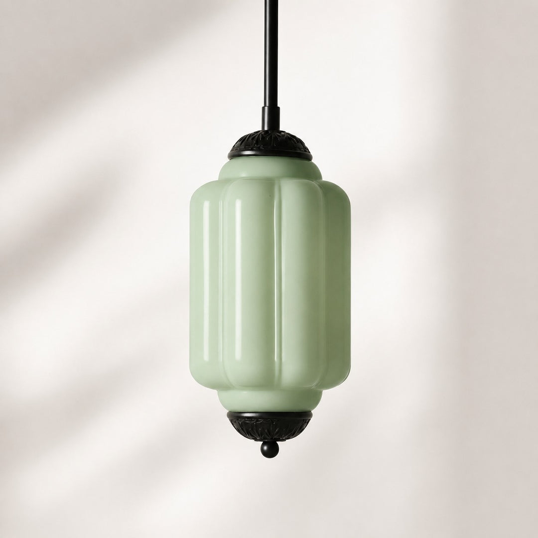 Eloise Vintage inspiriertes gewelltes Milchglas-Anhänger - modernes Akzentlicht für Küche und Schlafzimmer