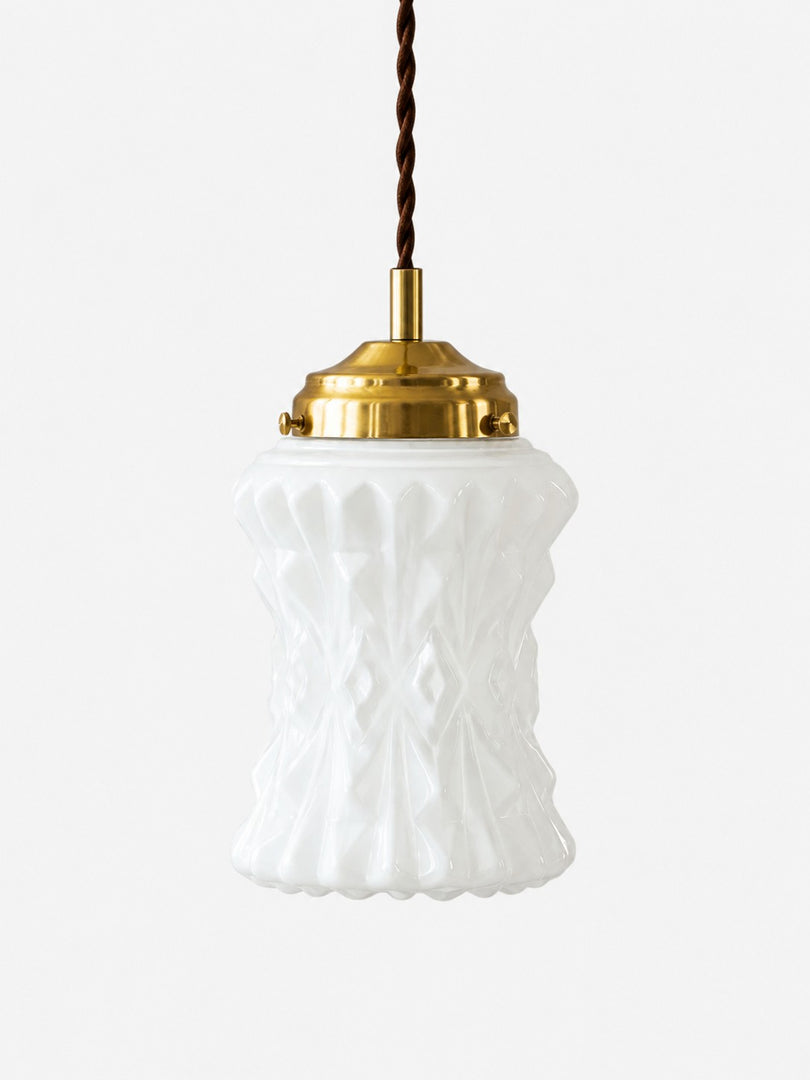 Moderne Milchglas-Pendellampe für Esszimmer und Kücheninsel