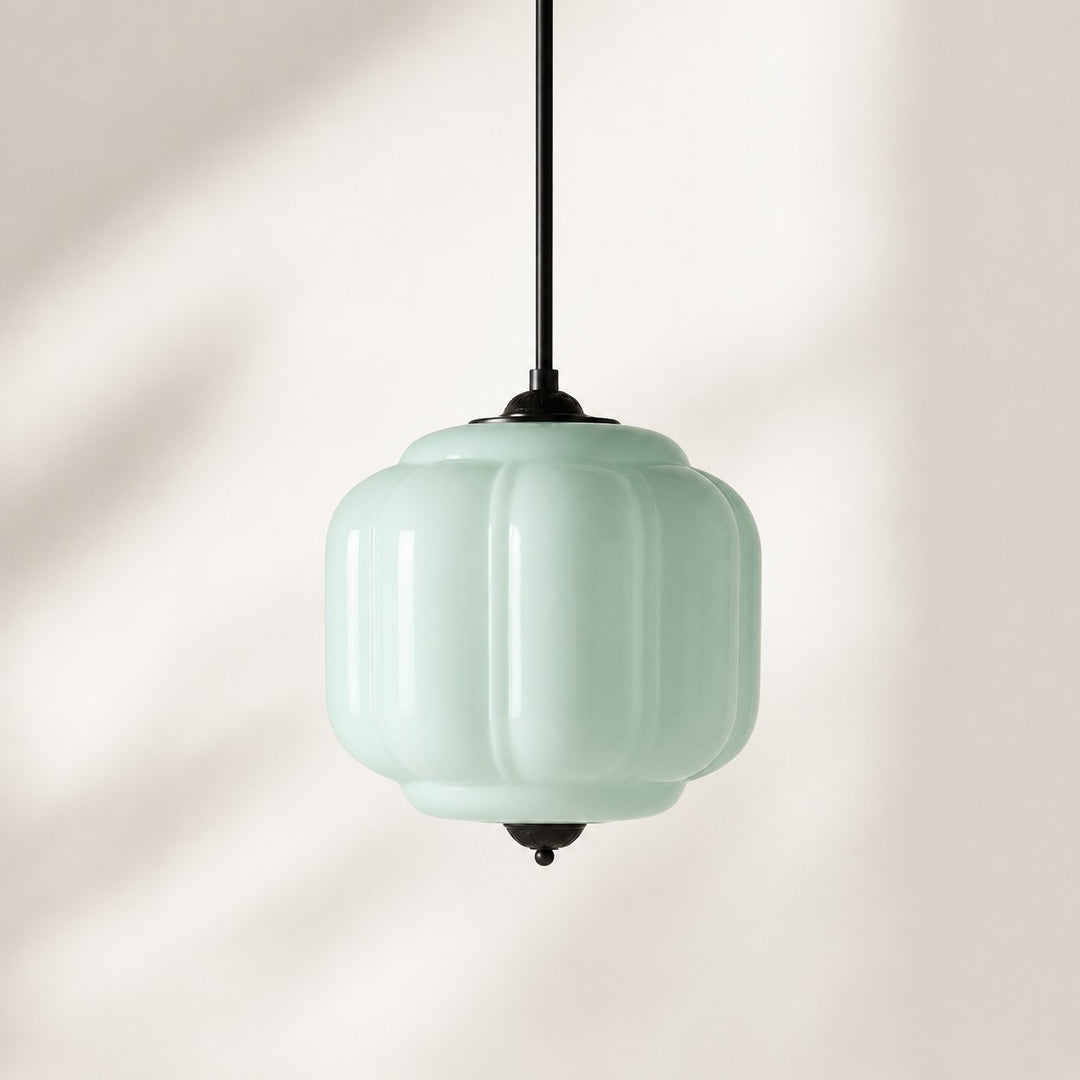 Eloise Vintage inspiriertes gewelltes Milchglas-Anhänger - modernes Akzentlicht für Küche und Schlafzimmer
