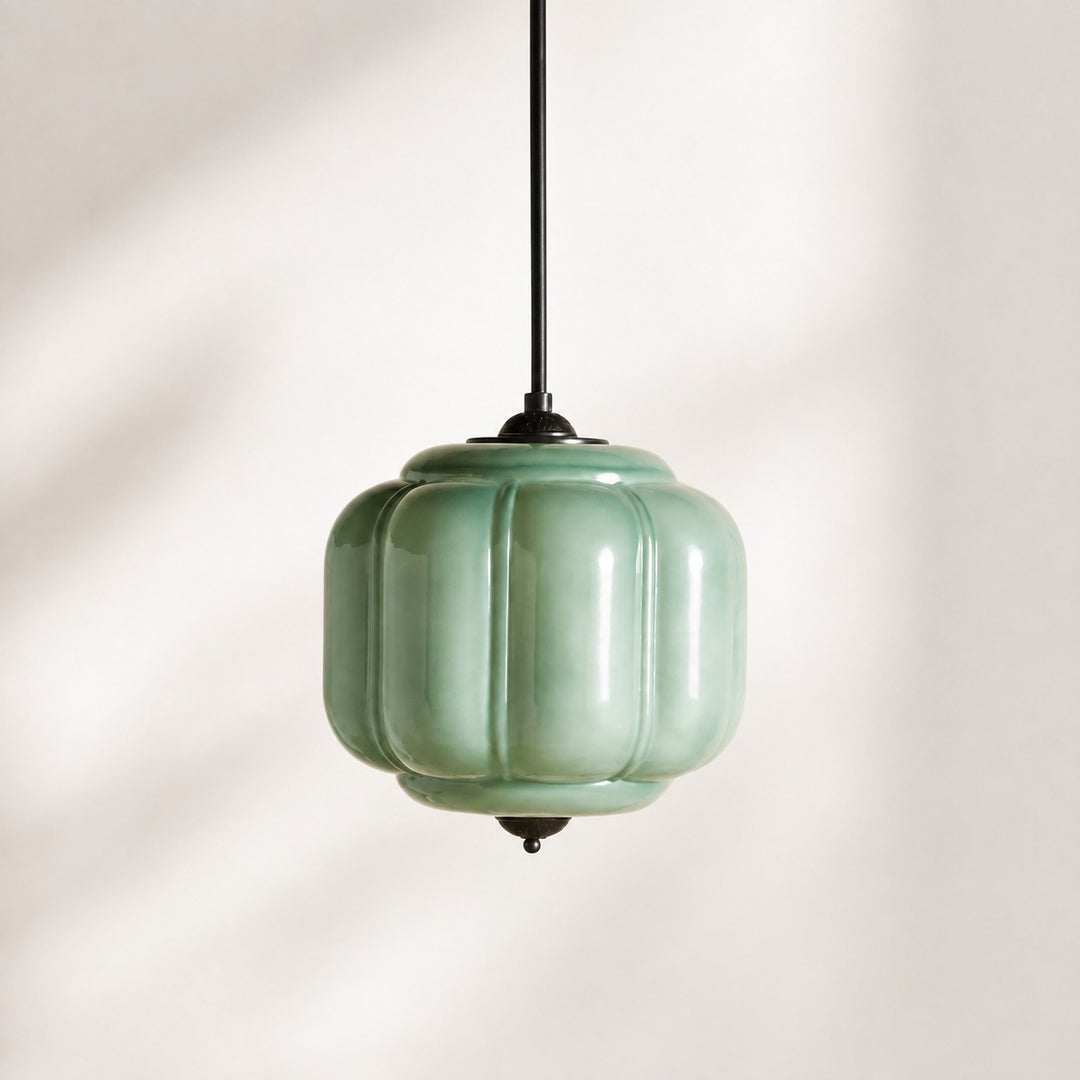 Eloise Vintage inspiriertes gewelltes Milchglas-Anhänger - modernes Akzentlicht für Küche und Schlafzimmer
