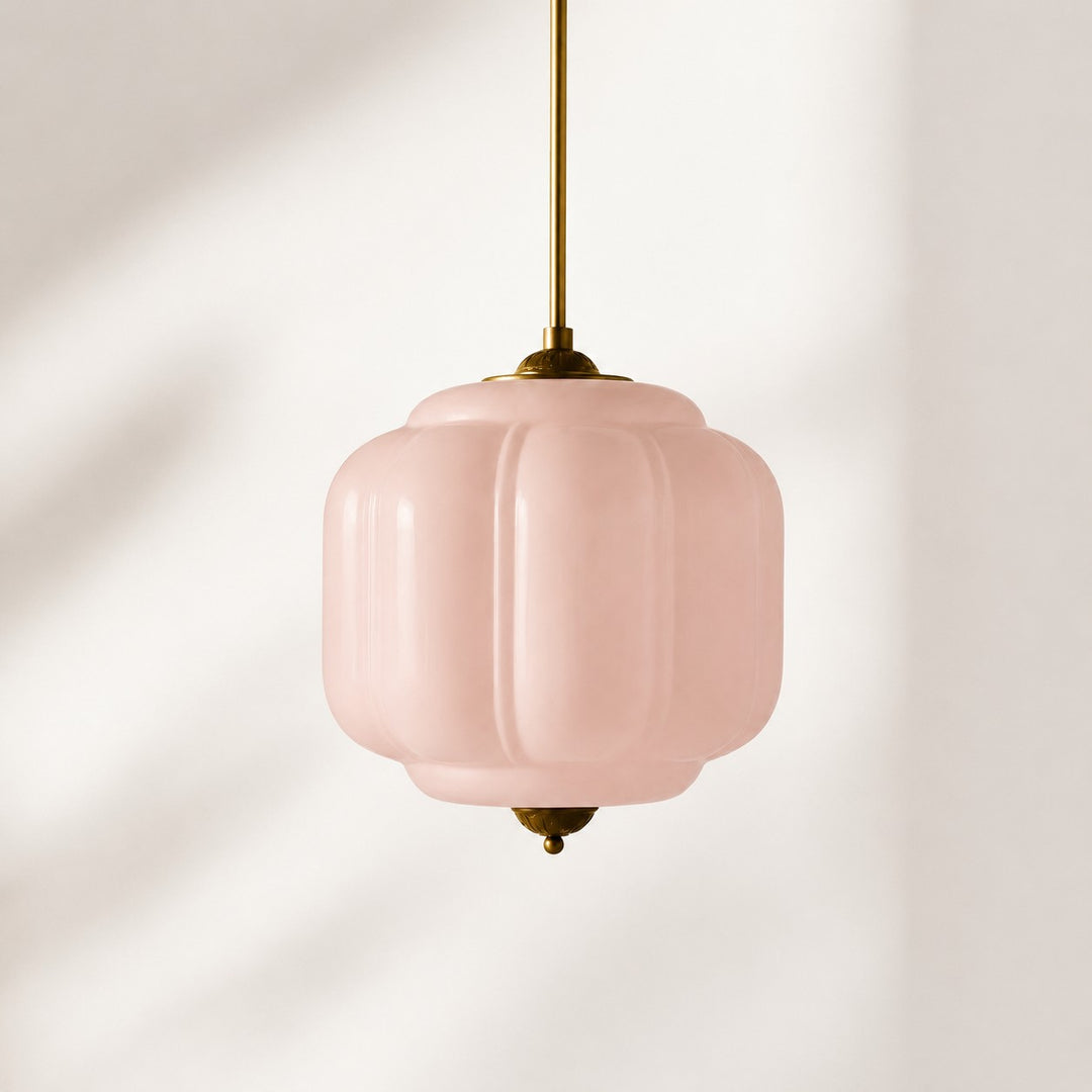 Eloise Vintage inspiriertes gewelltes Milchglas-Anhänger - modernes Akzentlicht für Küche und Schlafzimmer