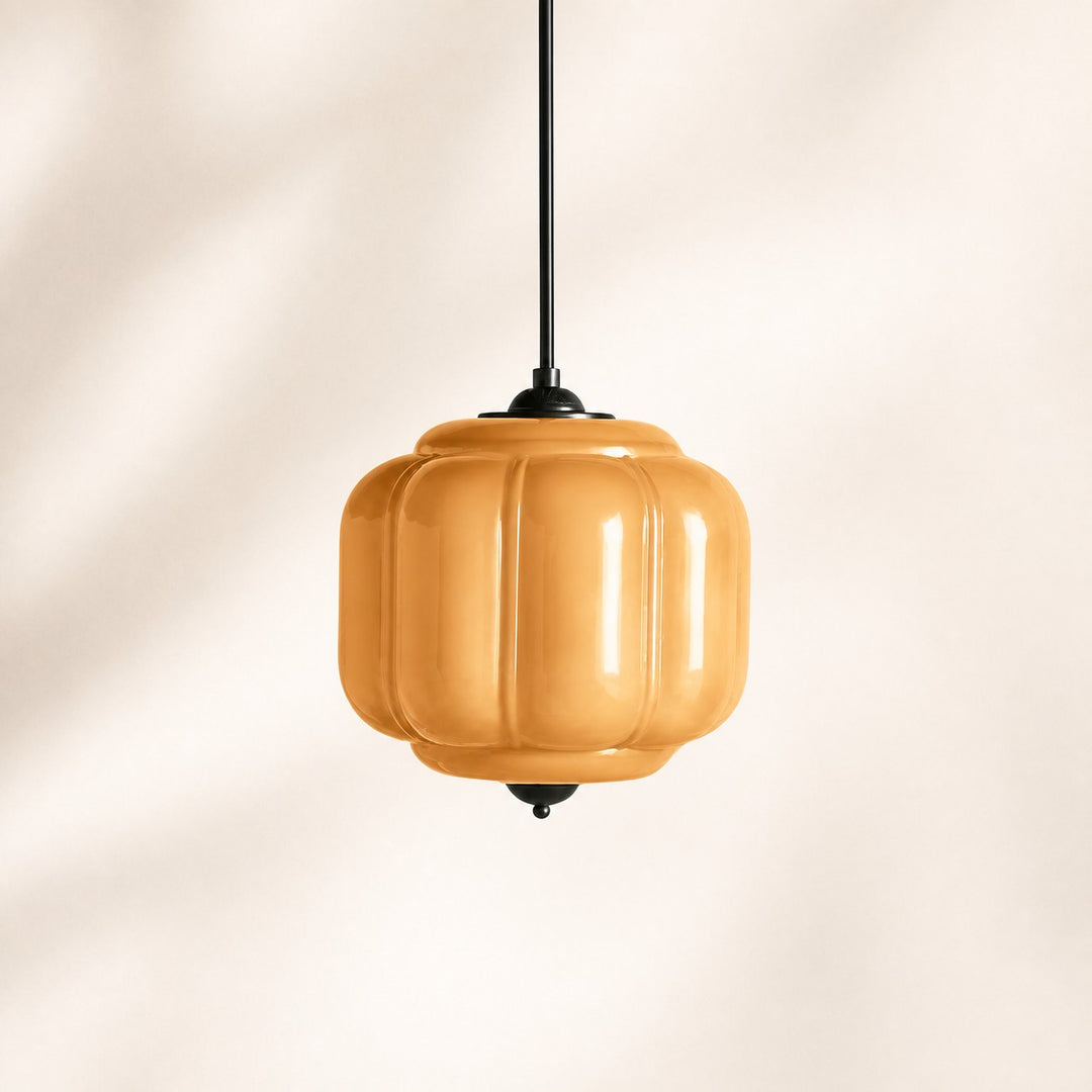 Eloise Vintage inspiriertes gewelltes Milchglas-Anhänger - modernes Akzentlicht für Küche und Schlafzimmer
