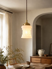Modern Milk Glass Pendant Lamp for Dining Room and Kitchen Island