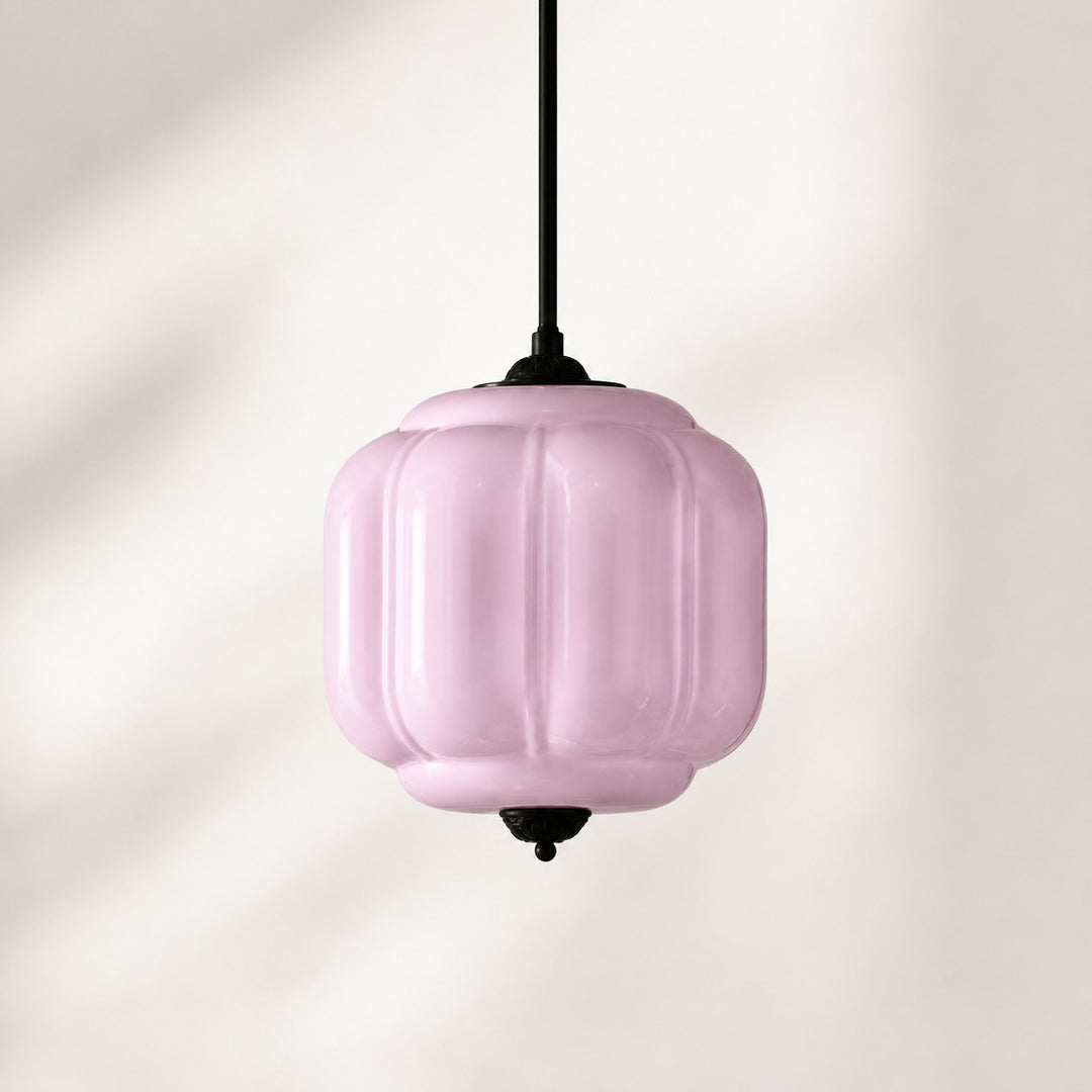 Eloise Vintage inspiriertes gewelltes Milchglas-Anhänger - modernes Akzentlicht für Küche und Schlafzimmer