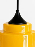 Load image into Gallery viewer, Sanenos Gradient Glass Pendant Light - Retro Geometric Design with Adjustable Downrod