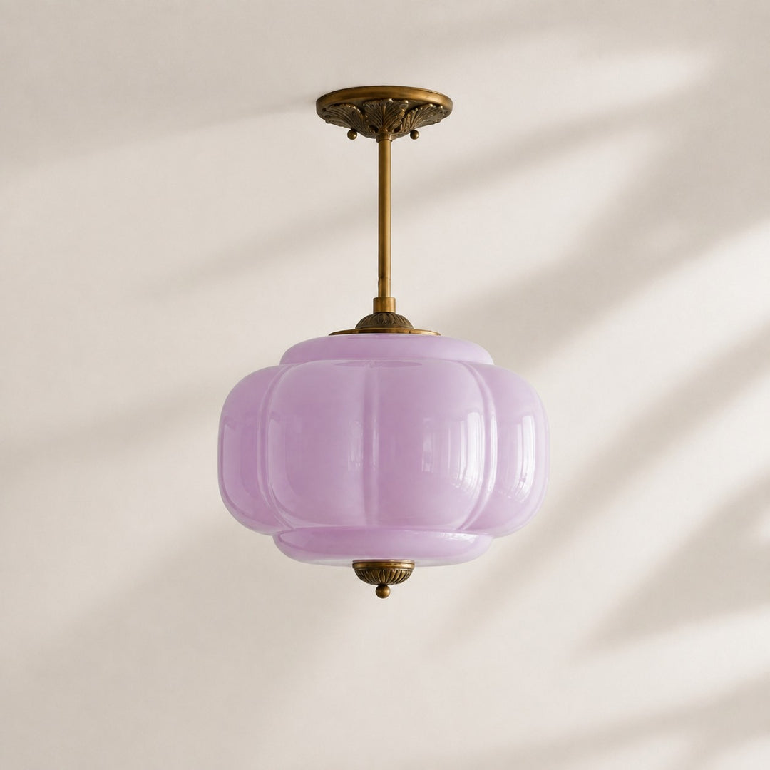 Eloise Vintage inspiriertes gewelltes Milchglas-Anhänger - modernes Akzentlicht für Küche und Schlafzimmer