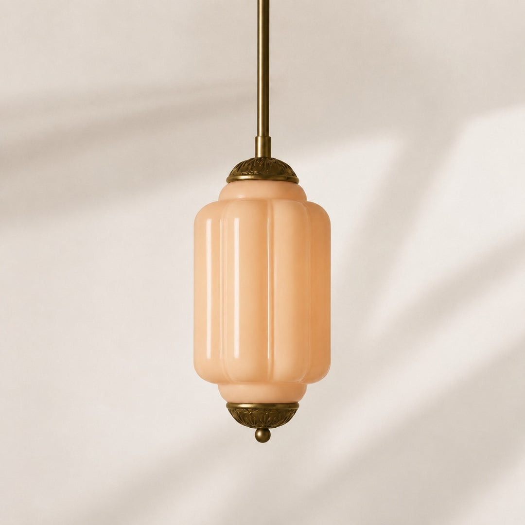 Eloise Vintage inspiriertes gewelltes Milchglas-Anhänger - modernes Akzentlicht für Küche und Schlafzimmer