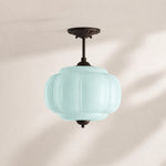 Bild in Gallery-Viewer laden, Eloise Vintage inspiriertes gewelltes Milchglas-Anhänger - modernes Akzentlicht für Küche und Schlafzimmer