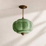 Bild in Gallery-Viewer laden, Eloise Vintage inspiriertes gewelltes Milchglas-Anhänger - modernes Akzentlicht für Küche und Schlafzimmer