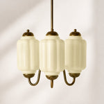 Bild in Gallery-Viewer laden, Eloise Vintage inspiriertes gewelltes Milchglas-Anhänger - modernes Akzentlicht für Küche und Schlafzimmer