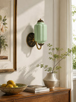 Bild in Gallery-Viewer laden, Vintage Milchglas Wandleuchte Nachttisch Flur Eloise Wandleuchte