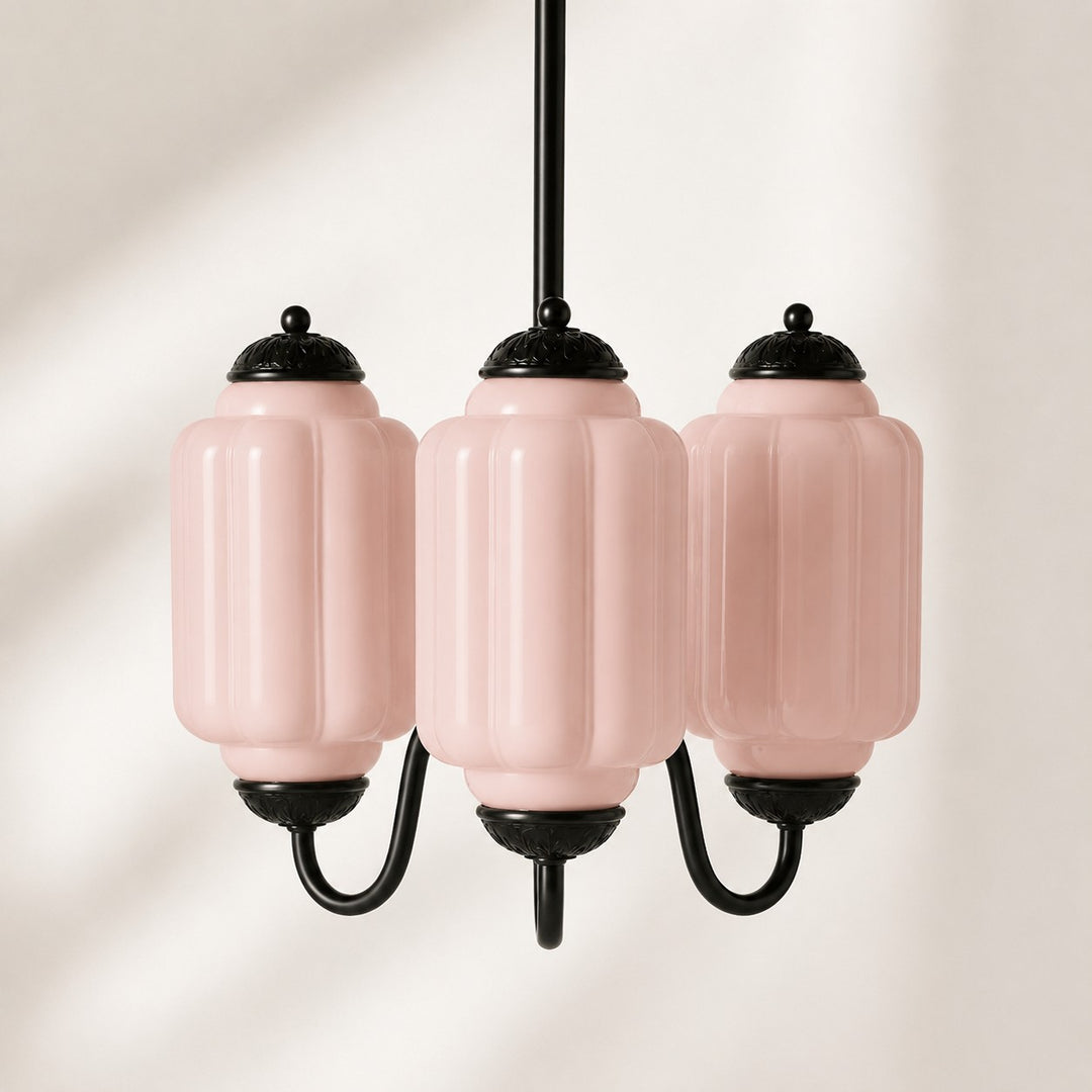 Eloise Vintage inspiriertes gewelltes Milchglas-Anhänger - modernes Akzentlicht für Küche und Schlafzimmer
