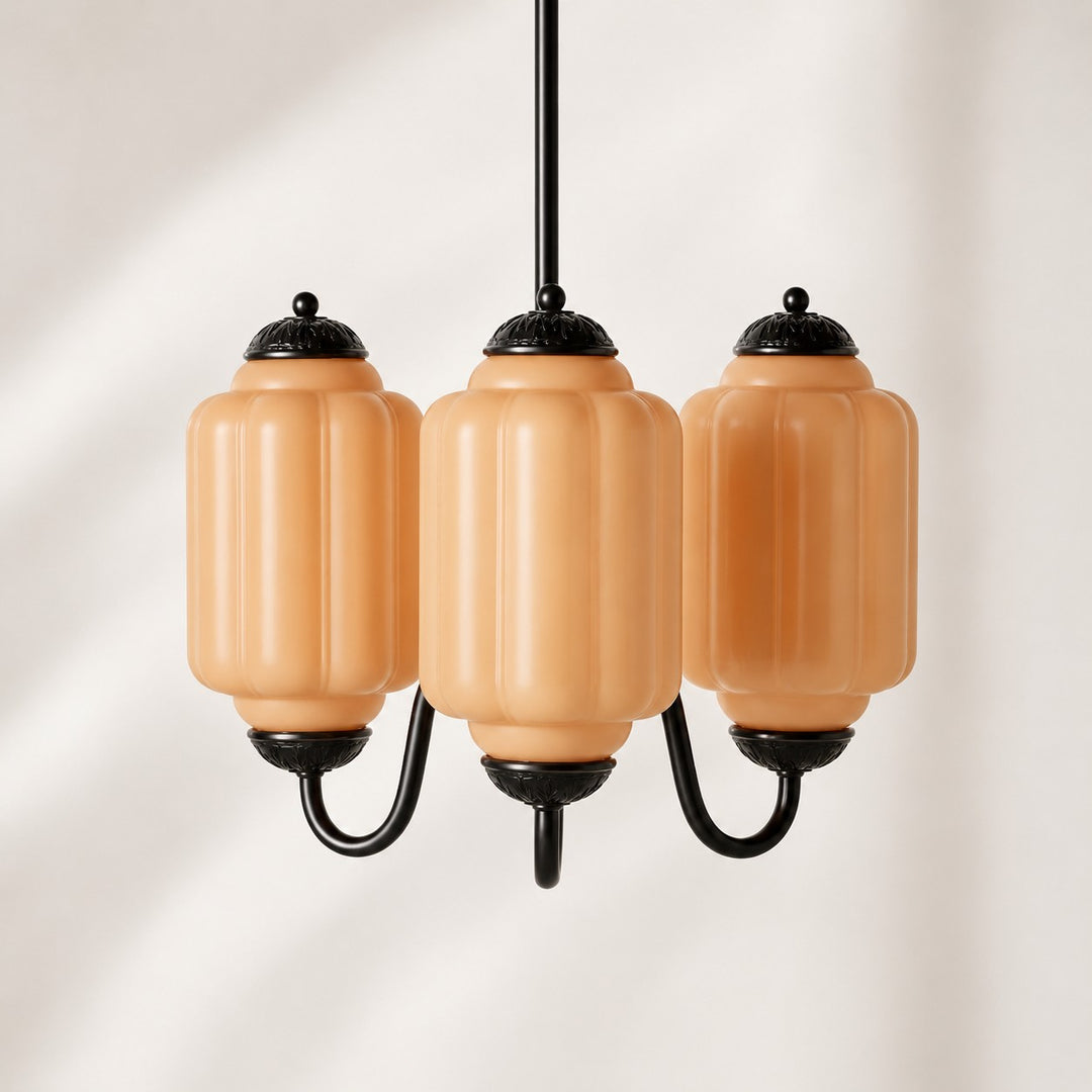 Eloise Vintage inspiriertes gewelltes Milchglas-Anhänger - modernes Akzentlicht für Küche und Schlafzimmer