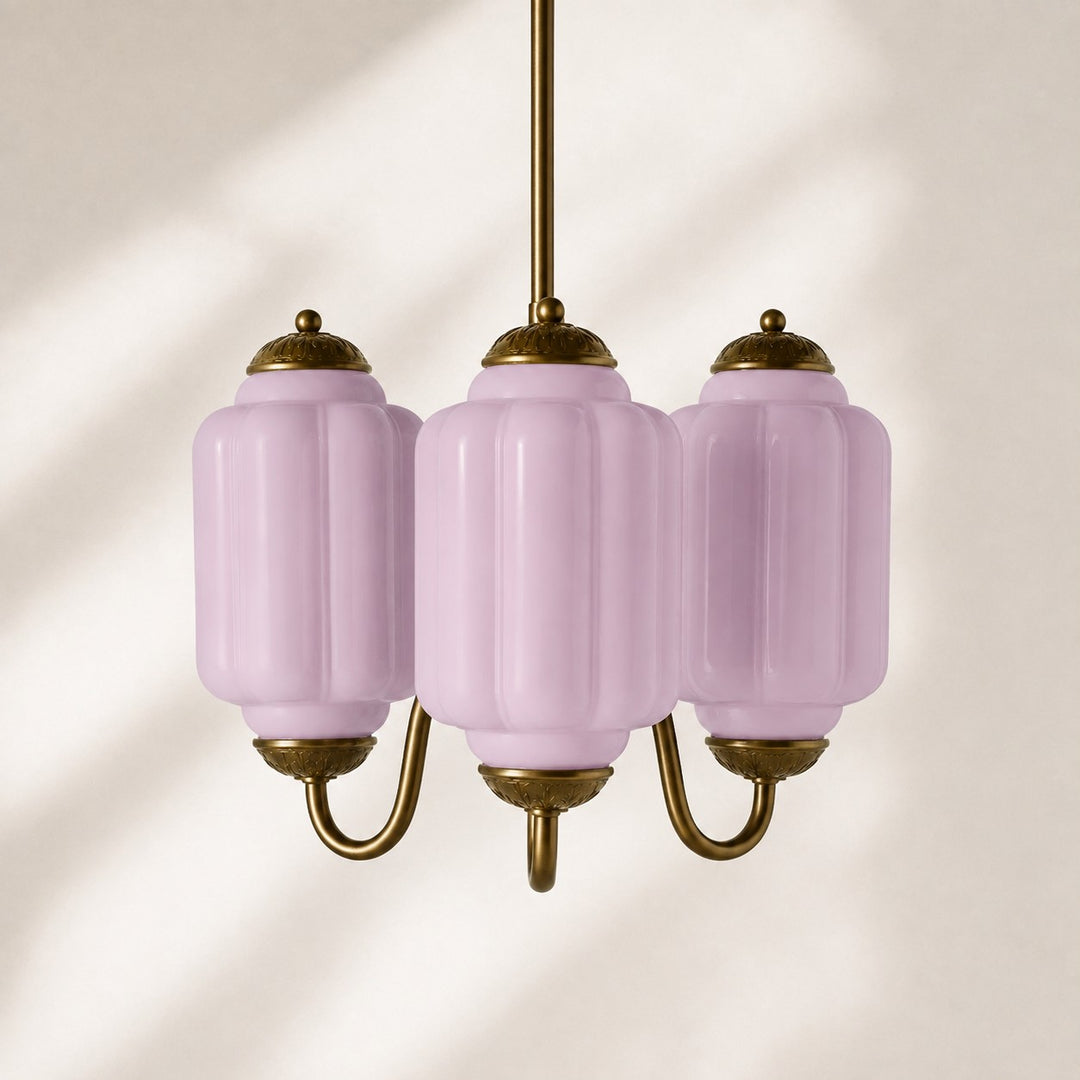 Eloise Vintage inspiriertes gewelltes Milchglas-Anhänger - modernes Akzentlicht für Küche und Schlafzimmer