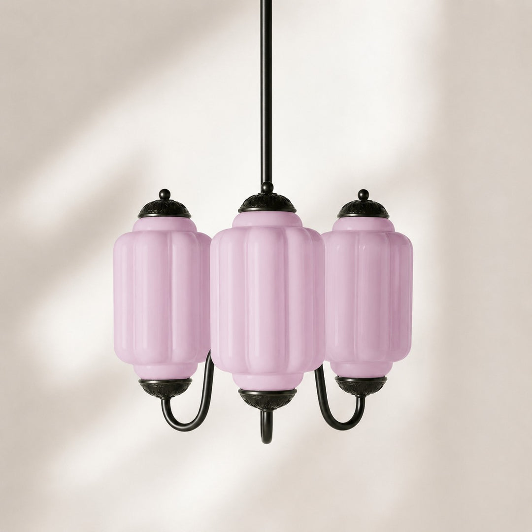 Eloise Vintage inspiriertes gewelltes Milchglas-Anhänger - modernes Akzentlicht für Küche und Schlafzimmer