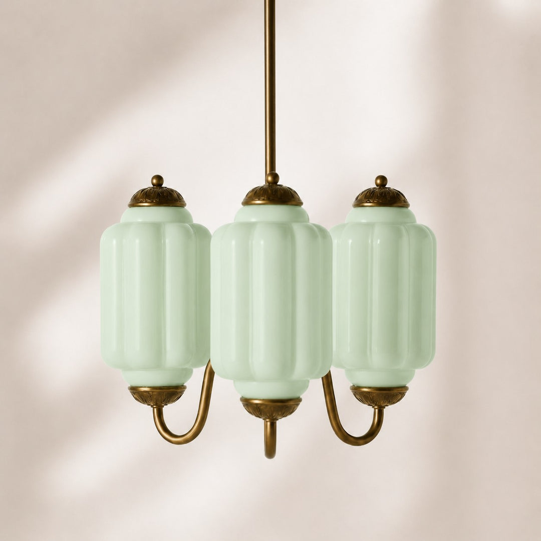 Eloise Vintage inspiriertes gewelltes Milchglas-Anhänger - modernes Akzentlicht für Küche und Schlafzimmer