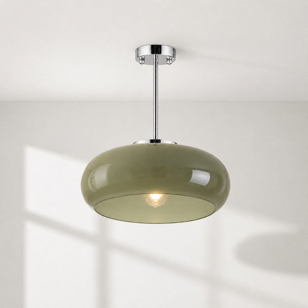 Retro Messing Bauhaus Glas Scheiben Deckenlampe