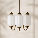 Bild in Gallery-Viewer laden, Eloise Vintage inspiriertes gewelltes Milchglas-Anhänger - modernes Akzentlicht für Küche und Schlafzimmer