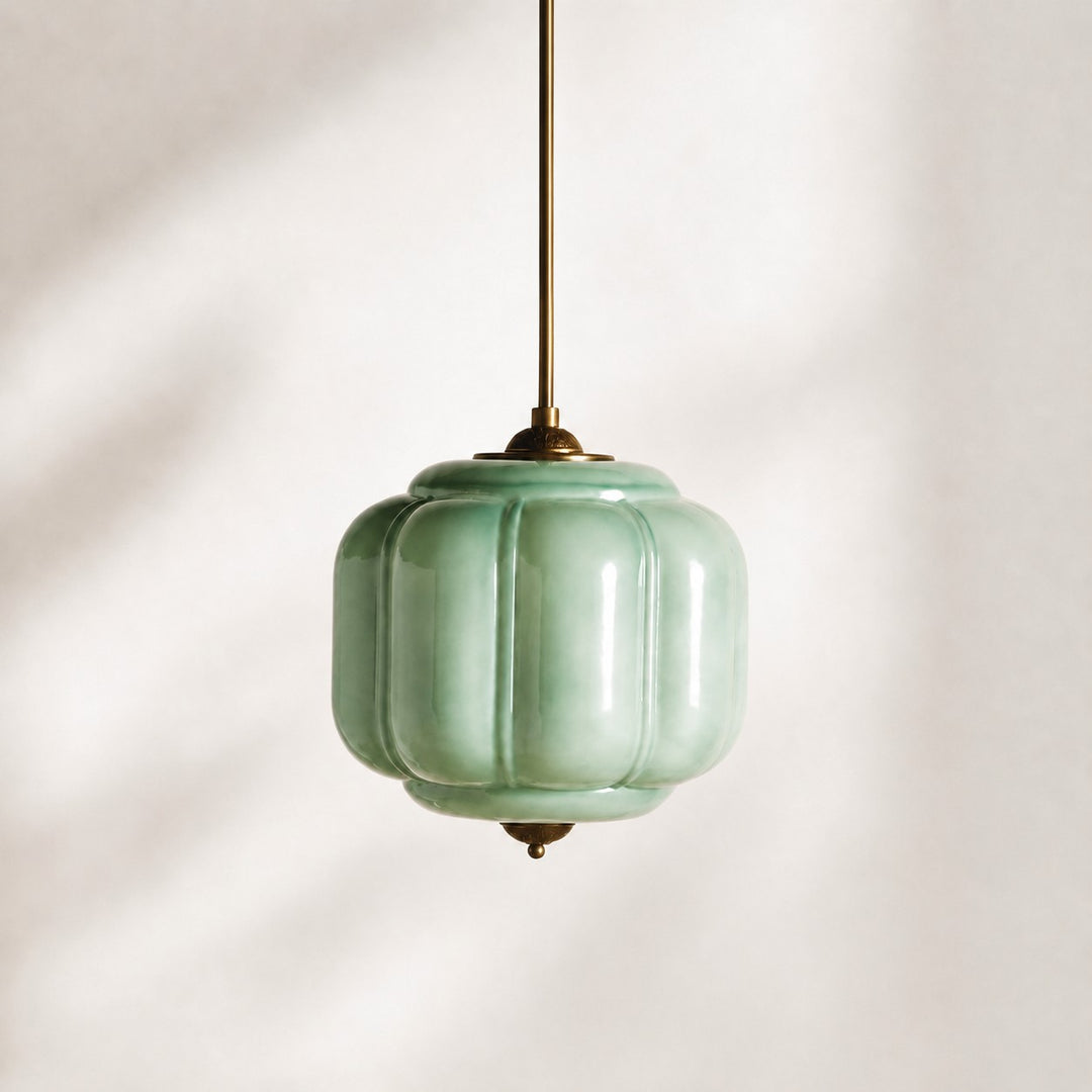 Eloise Vintage inspiriertes gewelltes Milchglas-Anhänger - modernes Akzentlicht für Küche und Schlafzimmer