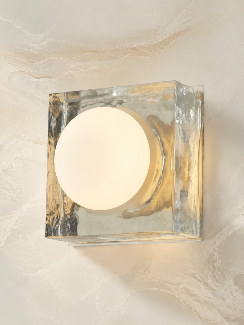 Applique Murale en Verre Opale Vellaro - Éclairage Minimaliste Moderne pour Cuisine