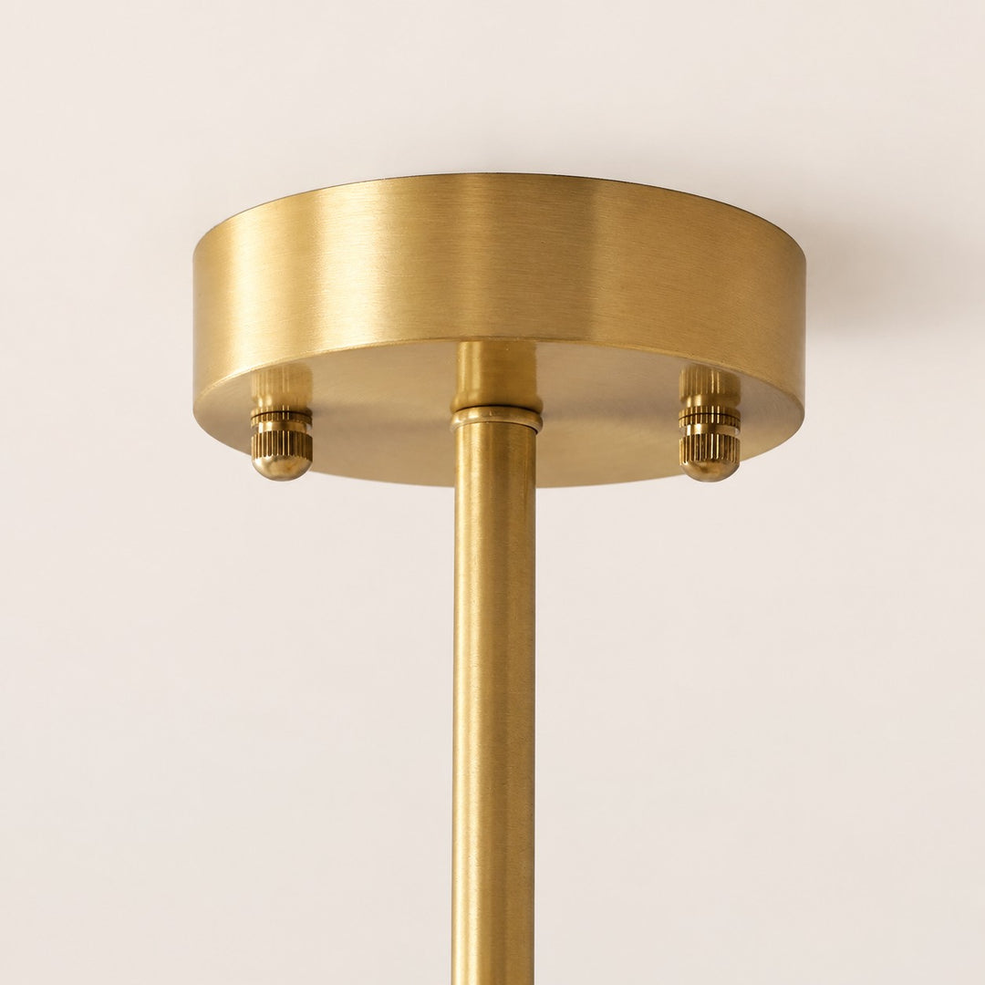 Retro Messing Bauhaus Glas Scheiben Deckenlampe