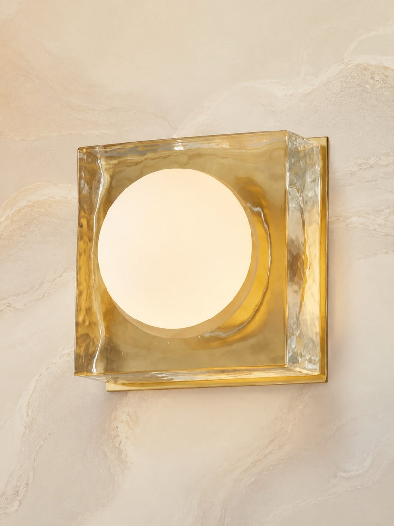 Applique Murale en Verre Opale Vellaro - Éclairage Minimaliste Moderne pour Cuisine
