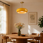 Bild in Gallery-Viewer laden, Retro Messing Bauhaus Glas Scheiben Deckenlampe