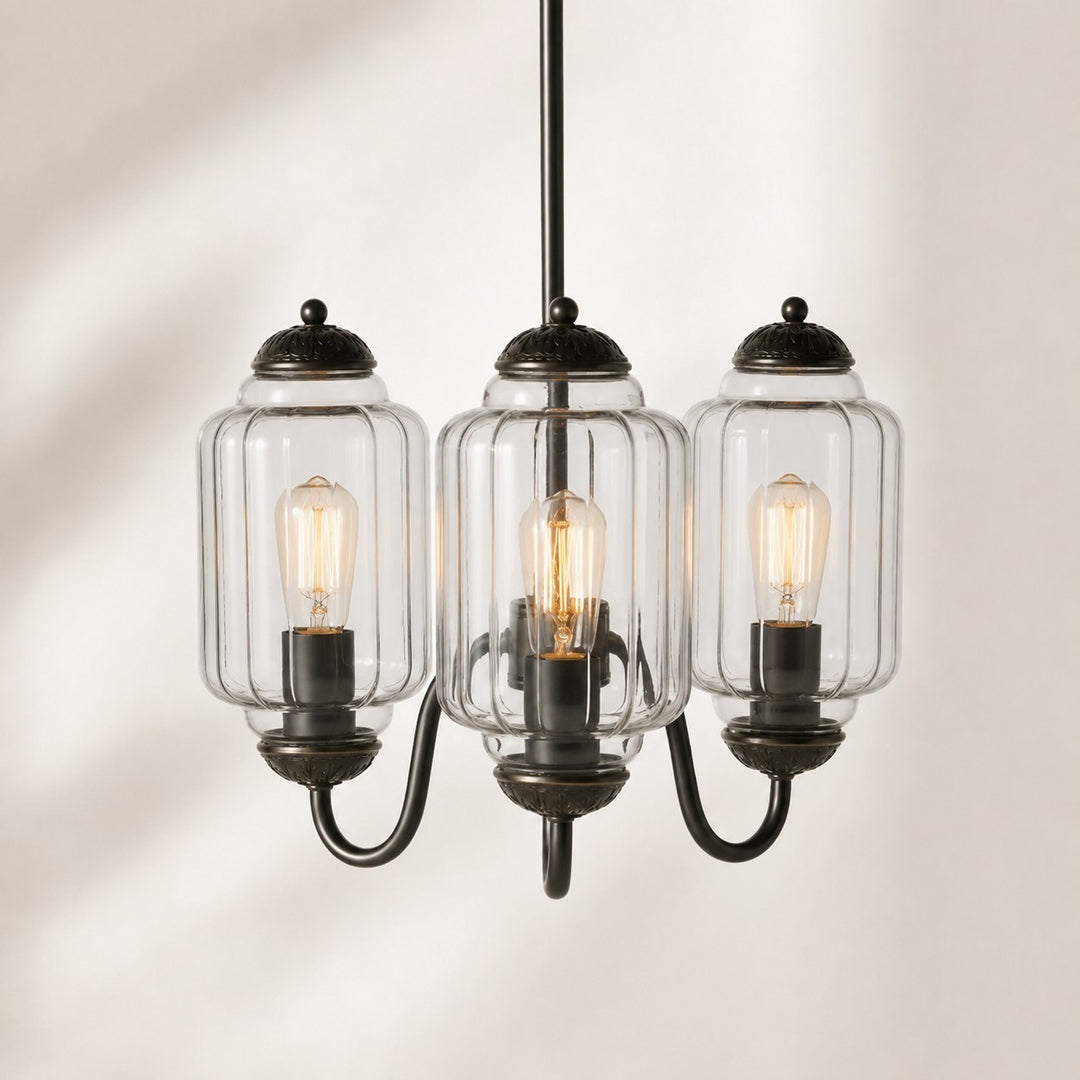 Eloise Vintage inspiriertes gewelltes Milchglas-Anhänger - modernes Akzentlicht für Küche und Schlafzimmer