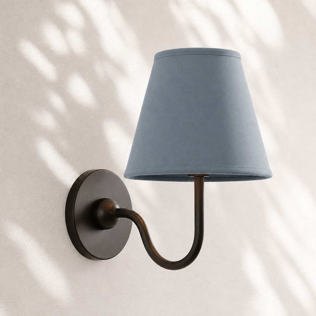 Applique murale en tissu Luvora avec abat-jour tambour - Applique plissée classique