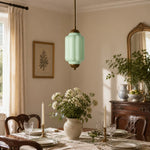 Bild in Gallery-Viewer laden, Eloise Vintage inspiriertes gewelltes Milchglas-Anhänger - modernes Akzentlicht für Küche und Schlafzimmer