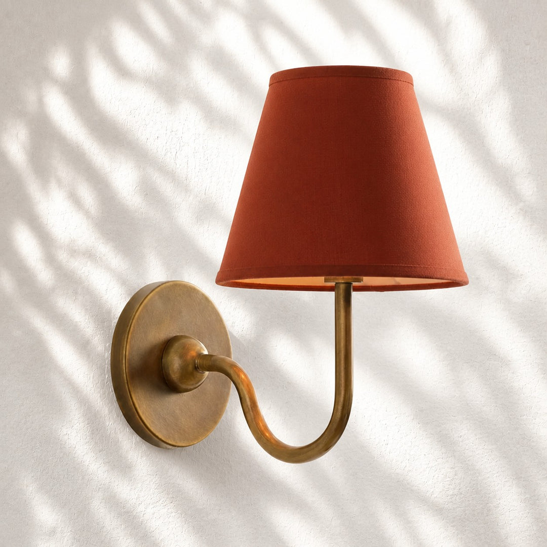 Applique murale en tissu Luvora avec abat-jour tambour - Applique plissée classique