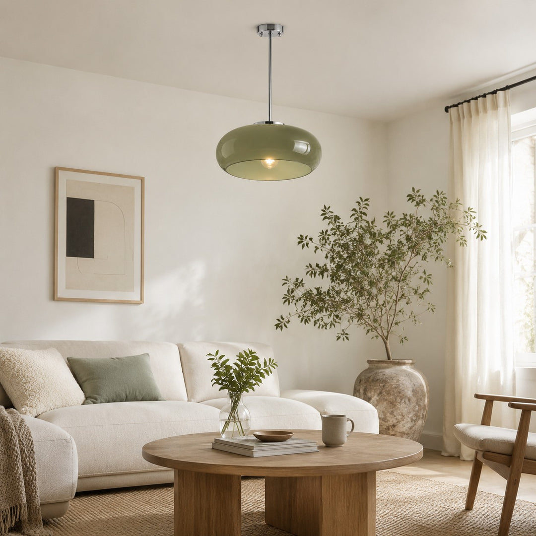 Retro Messing Bauhaus Glas Scheiben Deckenlampe