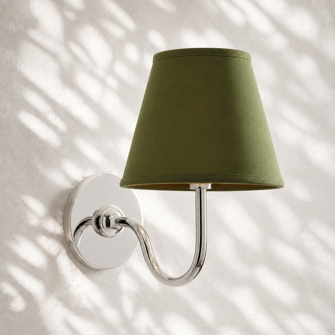 Applique murale en tissu Luvora avec abat-jour tambour - Applique plissée classique