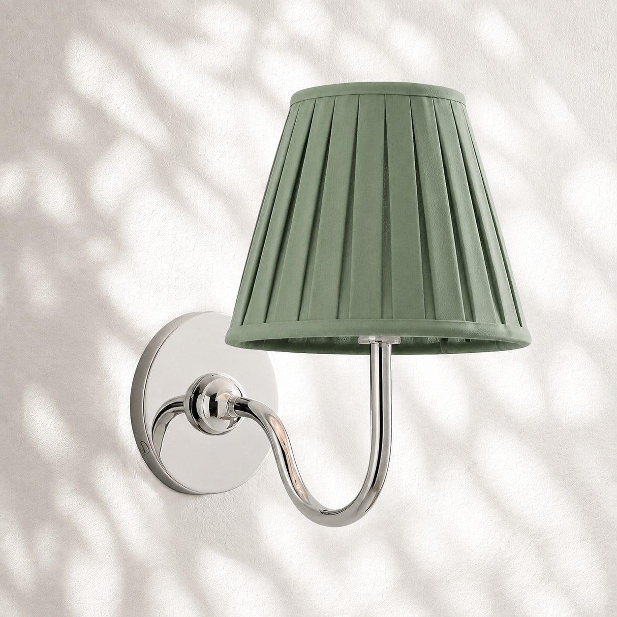 Aplique de pared Luvora con pantalla de tela y pantalla de tambor - Aplique plisado clásico