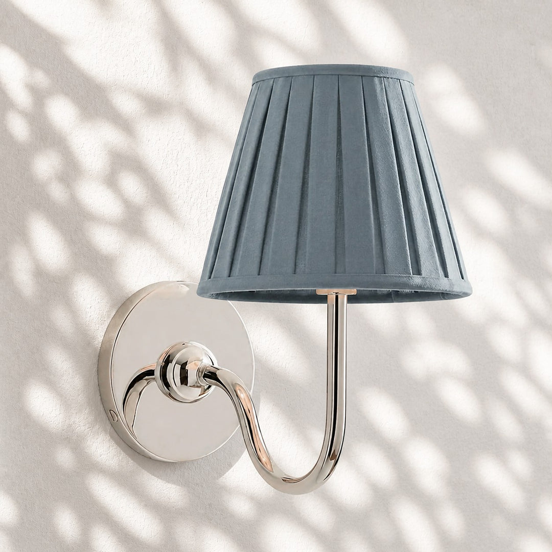 Applique murale en tissu Luvora avec abat-jour tambour - Applique plissée classique