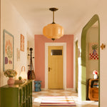 Bild in Gallery-Viewer laden, Eloise Vintage inspiriertes gewelltes Milchglas-Anhänger - modernes Akzentlicht für Küche und Schlafzimmer