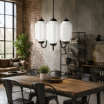 Bild in Gallery-Viewer laden, Eloise Vintage inspiriertes gewelltes Milchglas-Anhänger - modernes Akzentlicht für Küche und Schlafzimmer