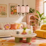 Bild in Gallery-Viewer laden, Eloise Vintage inspiriertes gewelltes Milchglas-Anhänger - modernes Akzentlicht für Küche und Schlafzimmer