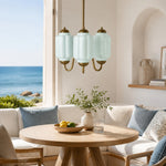 Bild in Gallery-Viewer laden, Eloise Vintage inspiriertes gewelltes Milchglas-Anhänger - modernes Akzentlicht für Küche und Schlafzimmer