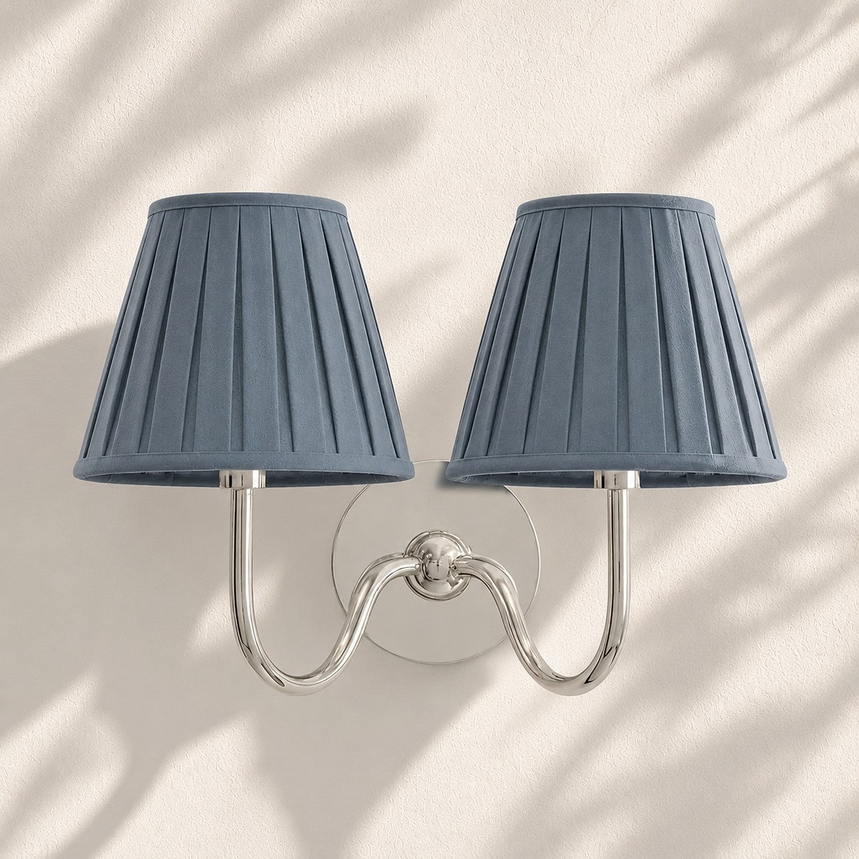 Aplique de pared Luvora con pantalla de tela y pantalla de tambor - Aplique plisado clásico