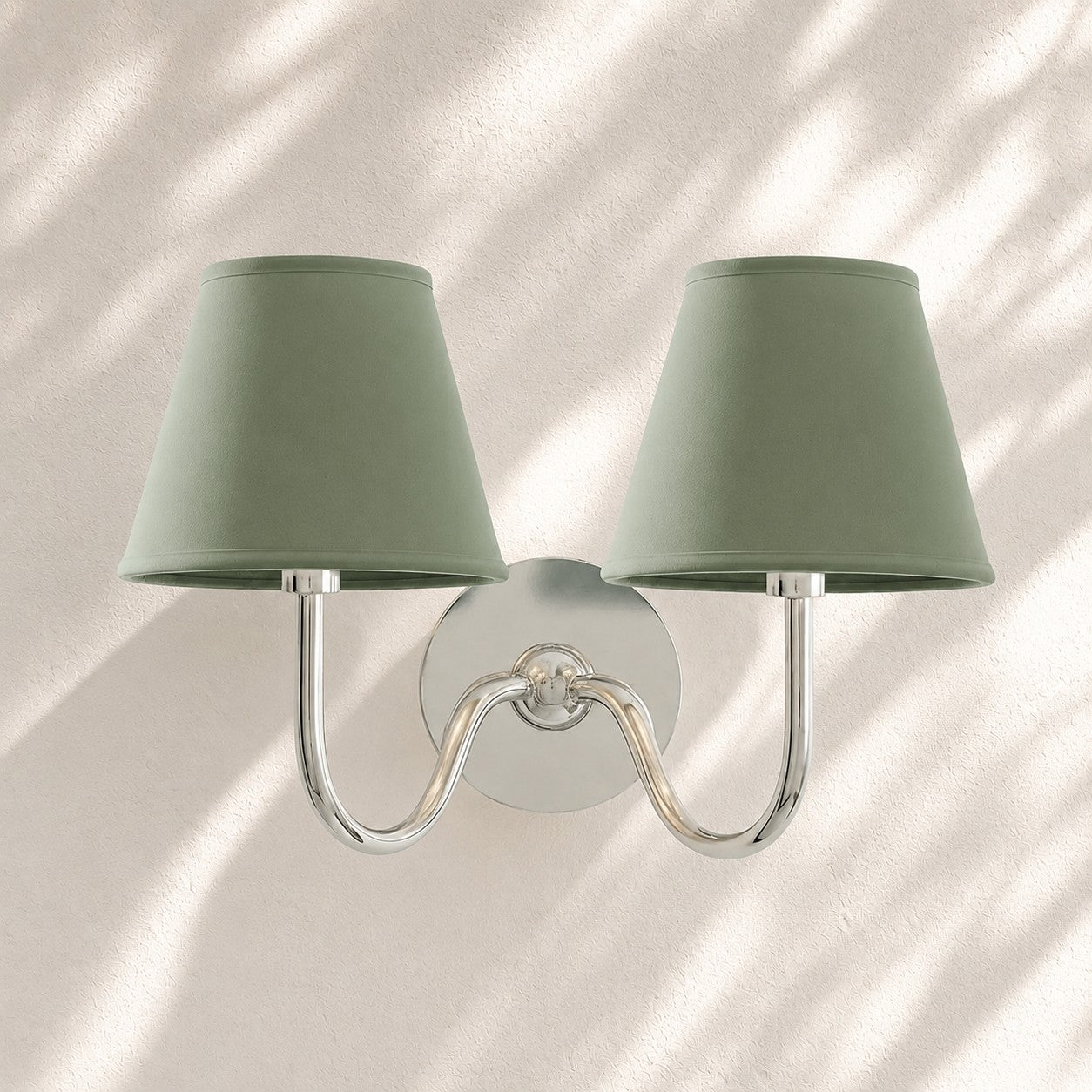 Aplique de pared Luvora con pantalla de tela y pantalla de tambor - Aplique plisado clásico