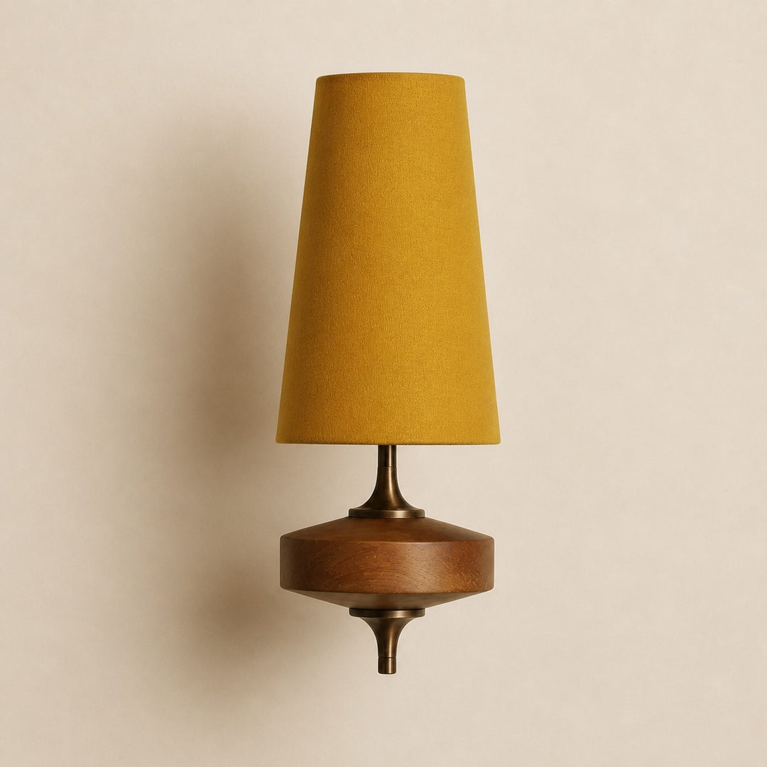 Aplique de pared Rowan Retro con pantalla de tela: iluminación clásica de tela para el dormitorio