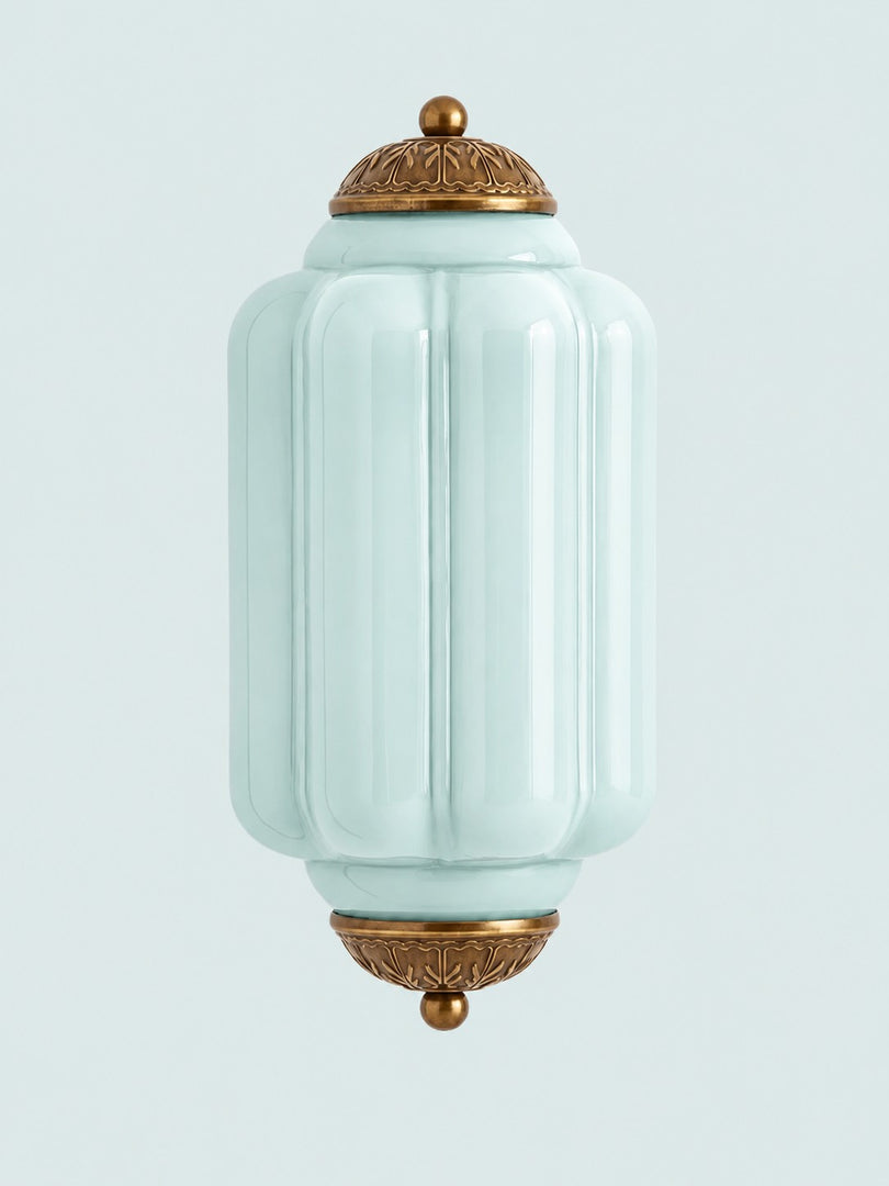 Eloise Vintage Scalloped Milk Glass Wall Sconce - Modern Accent Lighting for Bathroom and Bedroom