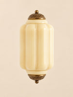 Load image into Gallery viewer, Eloise Vintage Scalloped Milk Glass Wall Sconce - Modern Accent Lighting for Bathroom and Bedroom