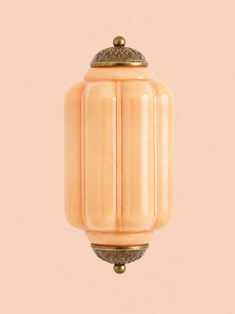 Eloise Vintage Scalloped Milk Glass Wall Sconce - Modern Accent Lighting for Bathroom and Bedroom