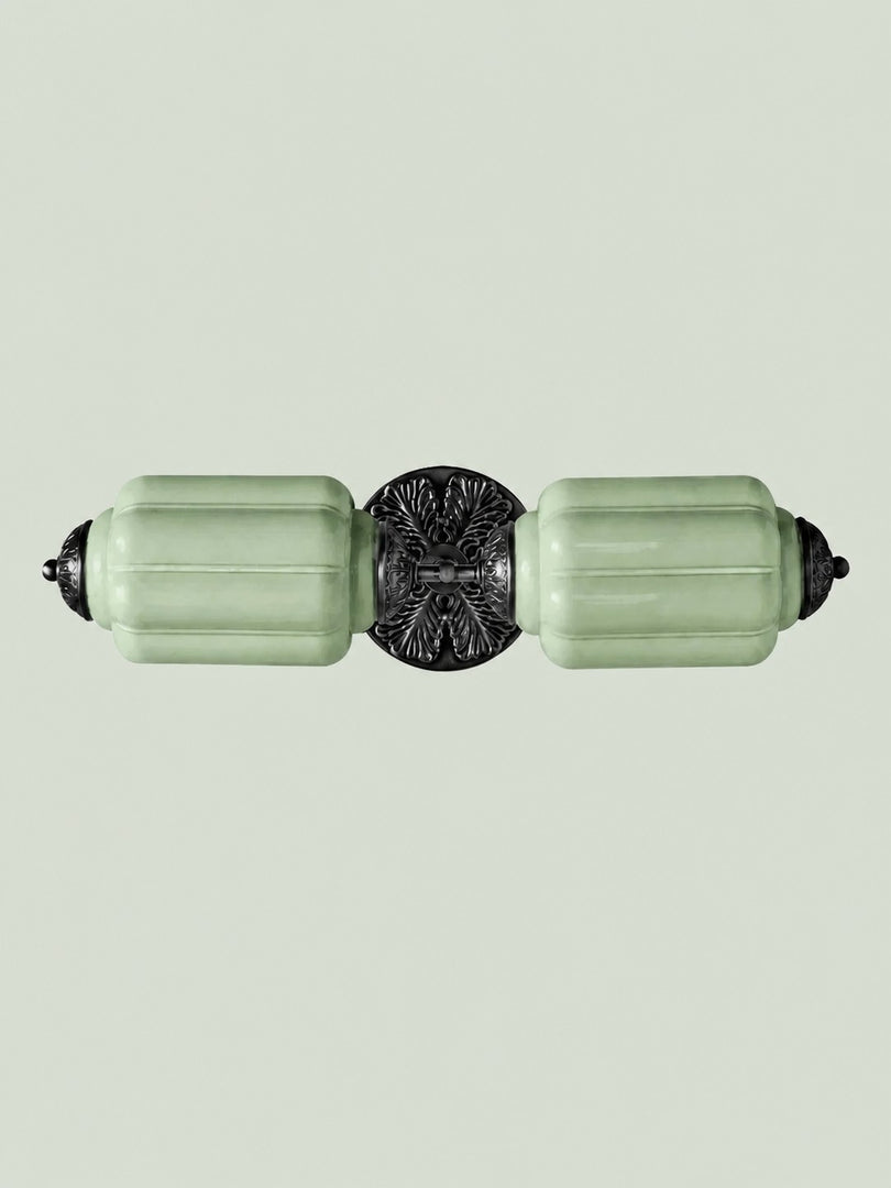 Eloise Vintage Scalloped Milk Glass Wall Sconce - Modern Accent Lighting for Bathroom and Bedroom